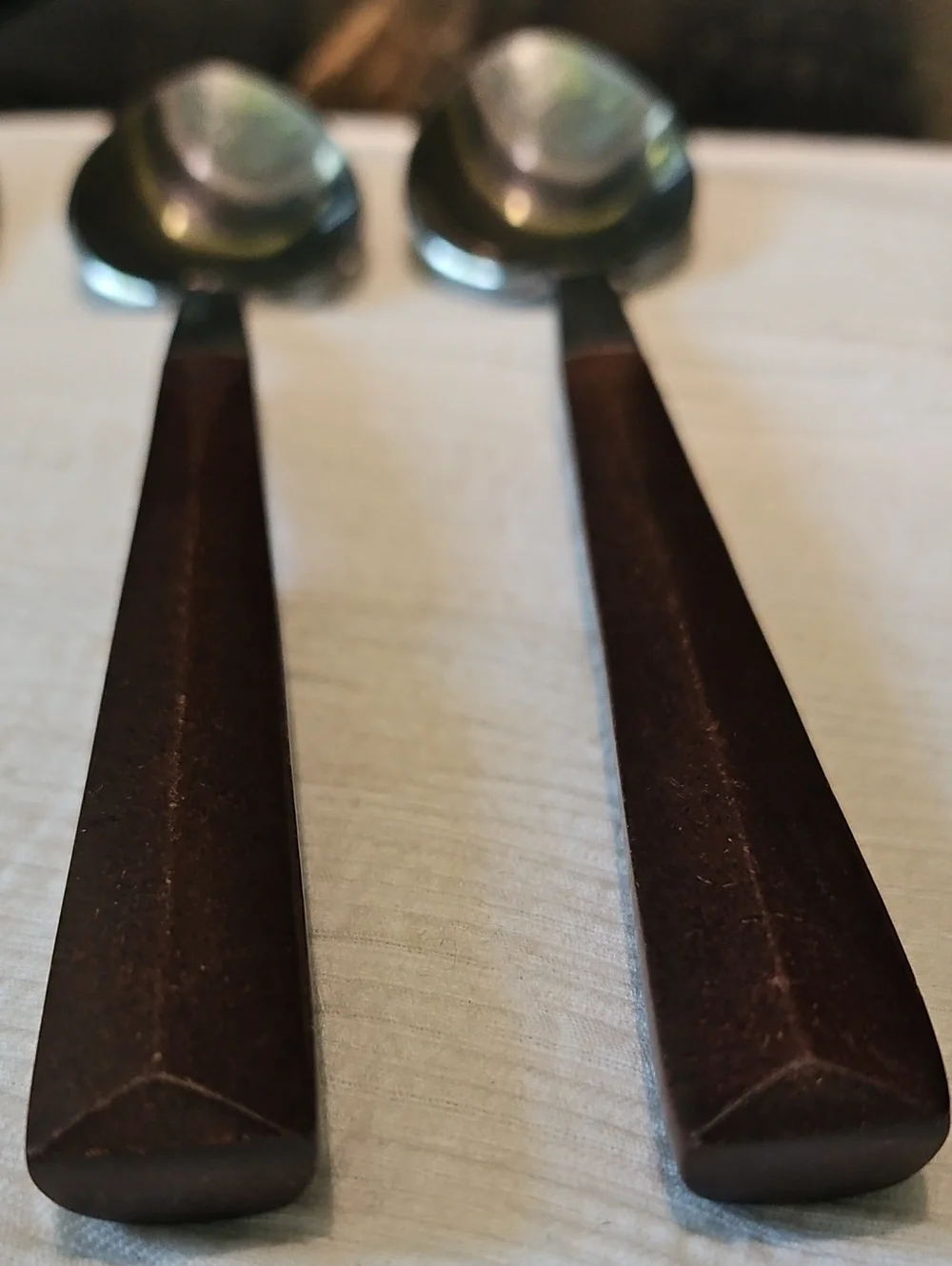 Vintage Woodwind Stainless Steel Serving Pieces- Japan